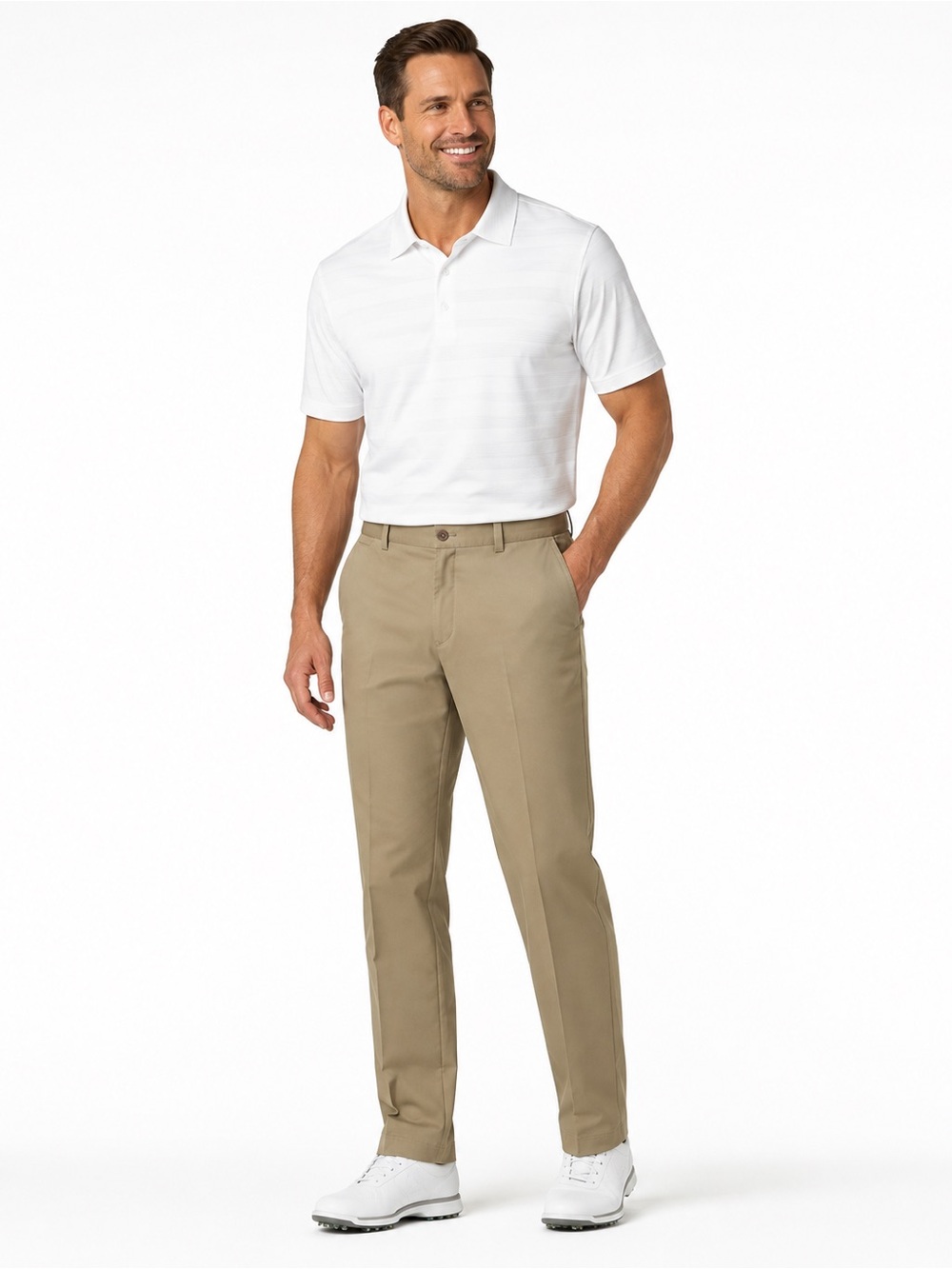Nike Golf Tour Performance Dri-FIT Mens Khaki Flat Front Golf Pants Tan 35x32